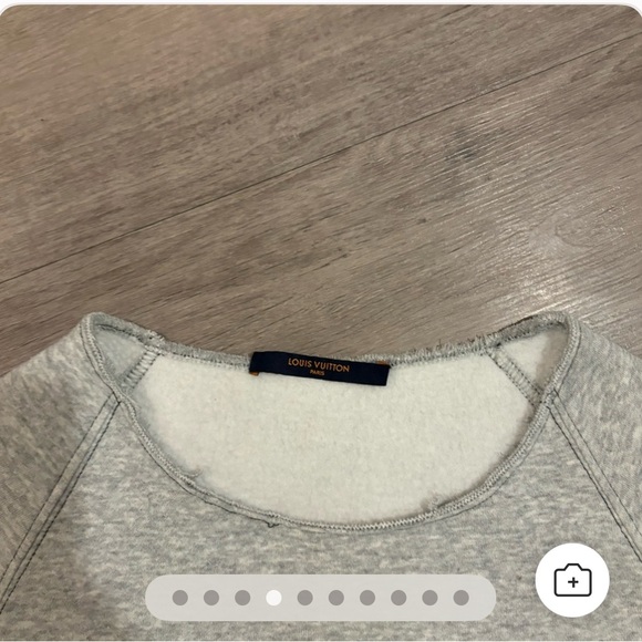 Louis Vuitton Light Gray Cropped Cowl Neck Sweater - Picture 5 of 6